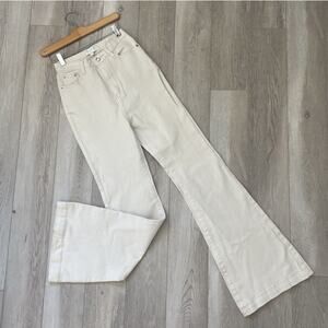 Meshki Flared Ivory High Waisted Jeans